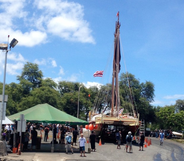 The scene at 12 noon today, Mala Wharf