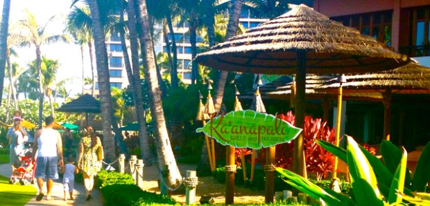 Kaanapali Grille ready for opening on beach path